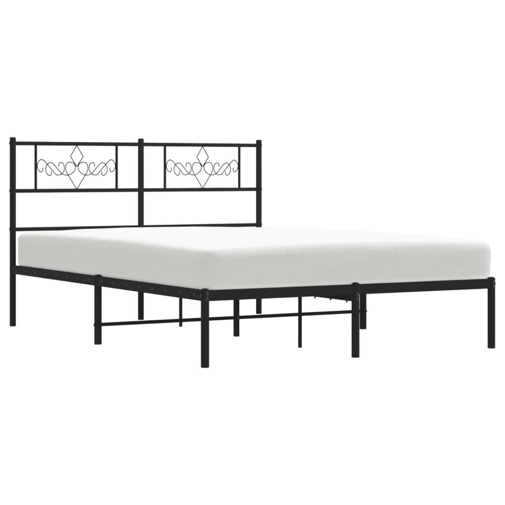 "im Sonderangebot"Bettgestell - CLORIS - Doppelbett - Robust und langlebig - mit Kopfteil Metall Schwarz 140x190 cm - Einfache Montage - - DEMöbel...
