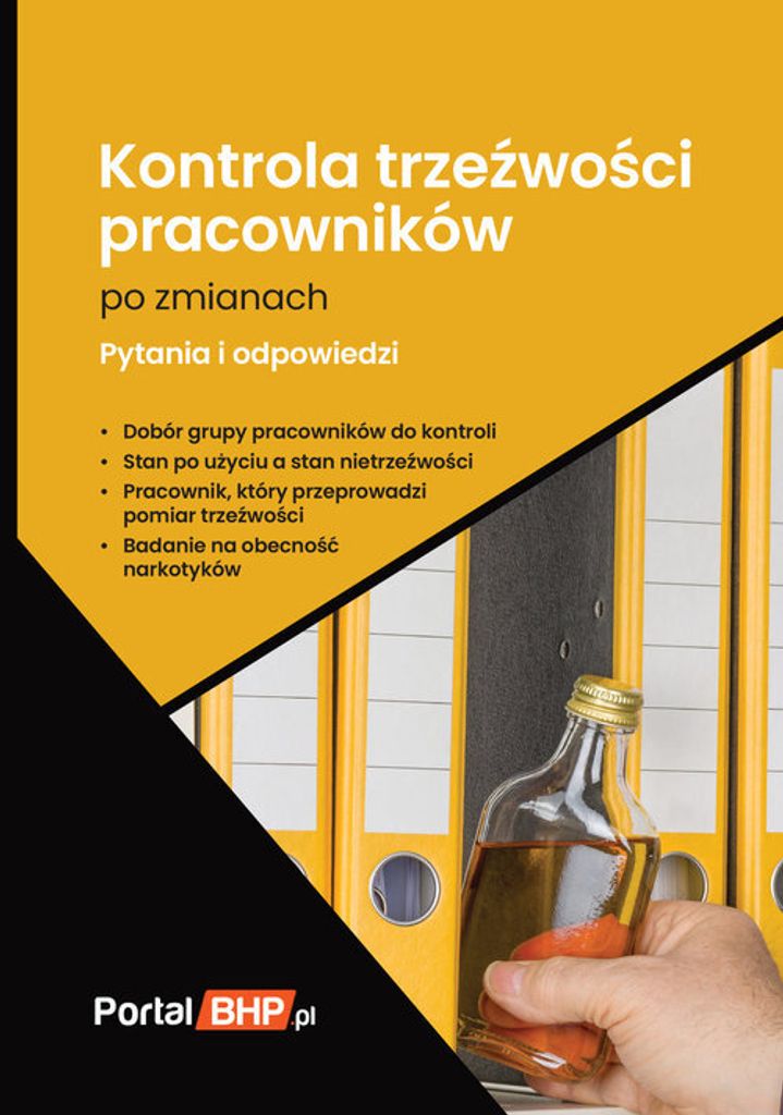 Kontrolle der Nüchternheit von Mitarbeitern nach Veränderungen - (Buch auf Polnisch)