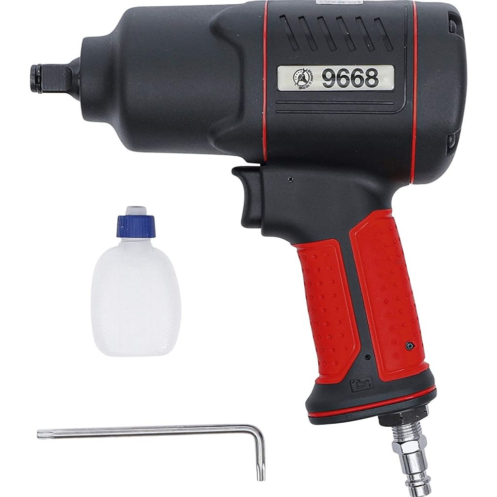 BGS technic 12,5 mm (1/2 Zoll) - Druckluft-Schlagschrauber - rot/schwarz