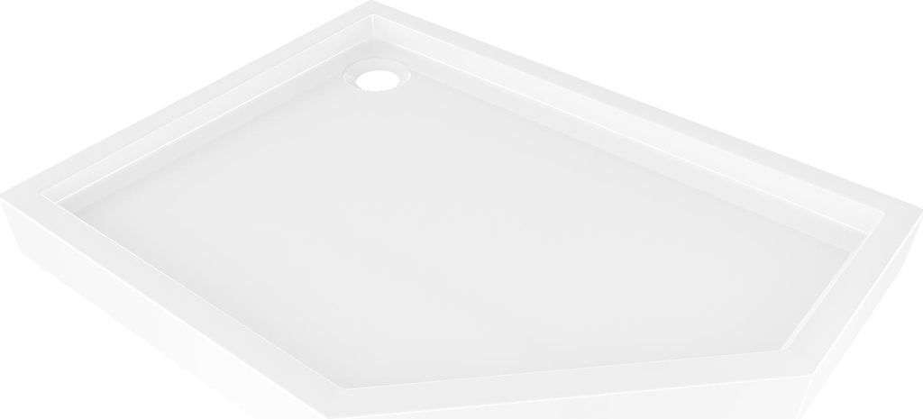 Mexen Flow+ Fünfeck-Duschwanne links 90 x 80 cm, weiß glänzend - 46P108090LH