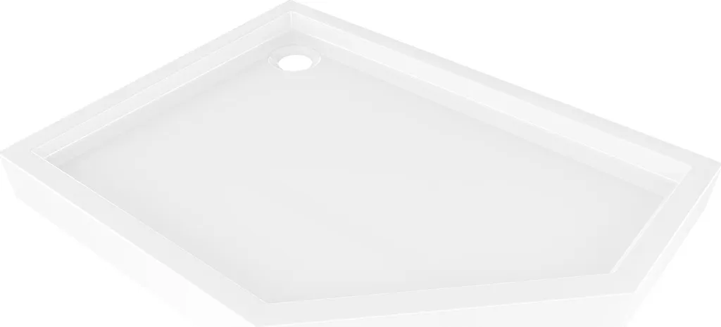 Mexen Flow+ Bac à douche pentagonal gauche 100x90 cm Blanc - 46P109010LH
