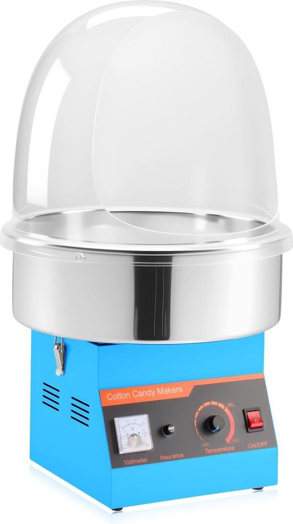 Electric Baumwolle Candy Machine, 1000W Commercial Floss Maker With Cover, Commercial Baumwolle Candy Machine w/Stainless Steel Bowl & Sugar Scoop,...