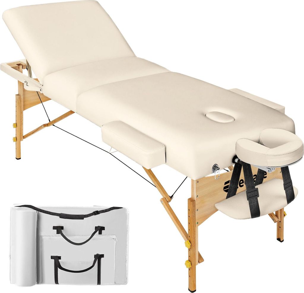 tectake 3 Zonen Massageliege Somwang Breite 70 cm, Polsterung 7,5 cm 218 x 102 x 90 cm