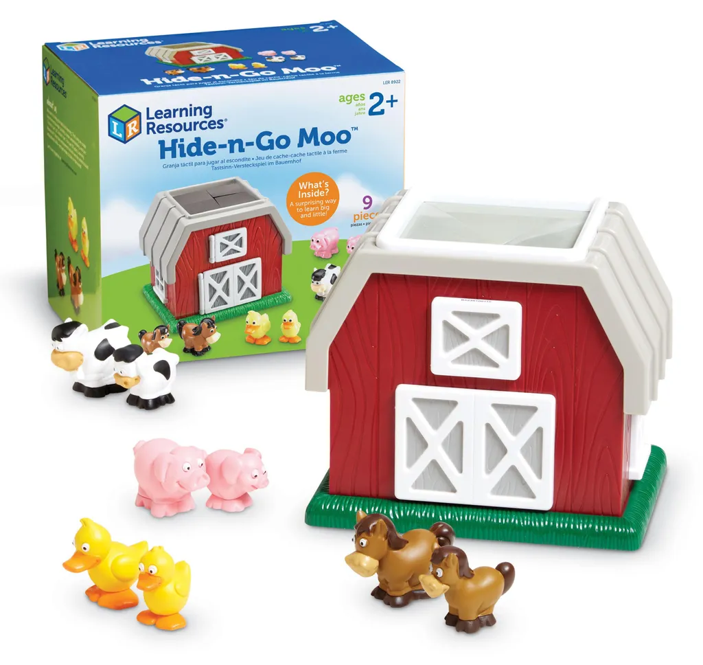 Learning Resources Hide-n-Go Moo Jeu d'Éveil et Ferme Tactile LER 6701