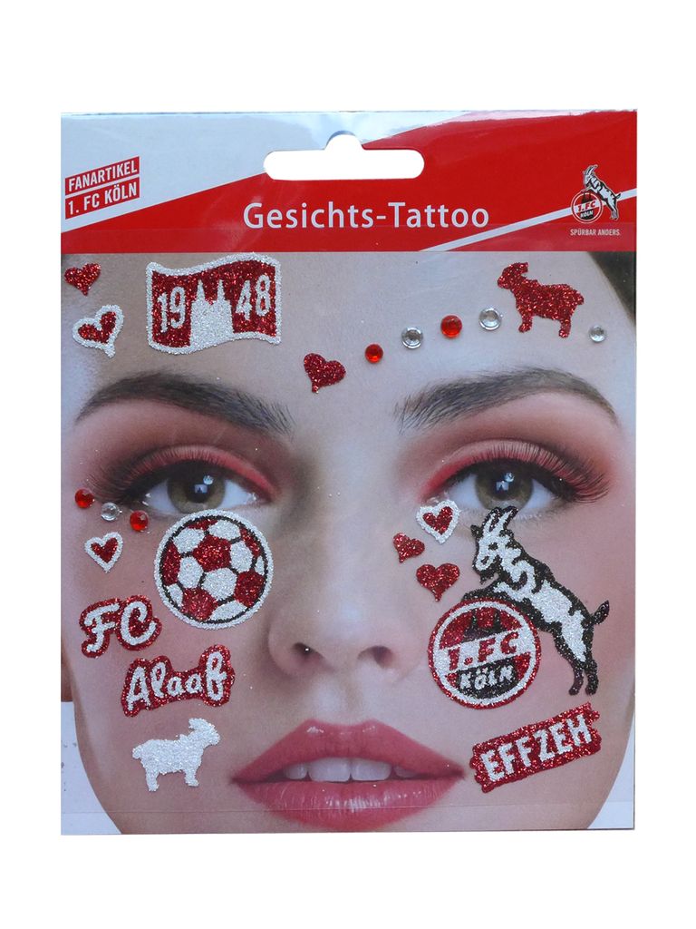 Gesichtstattoo 1. FC Köln Köln Tattoo Karneval Gesicht Sticker Fanartikel