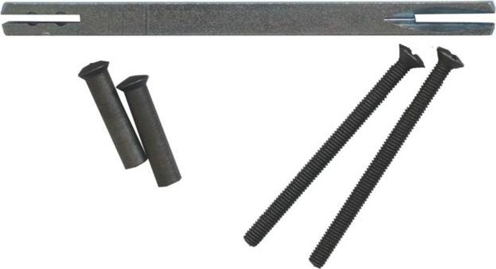 Kit Schrauben Hülse patiniertes Eisen + Vierkant BOUVET lang. Dicke 68/78 mm - 65659