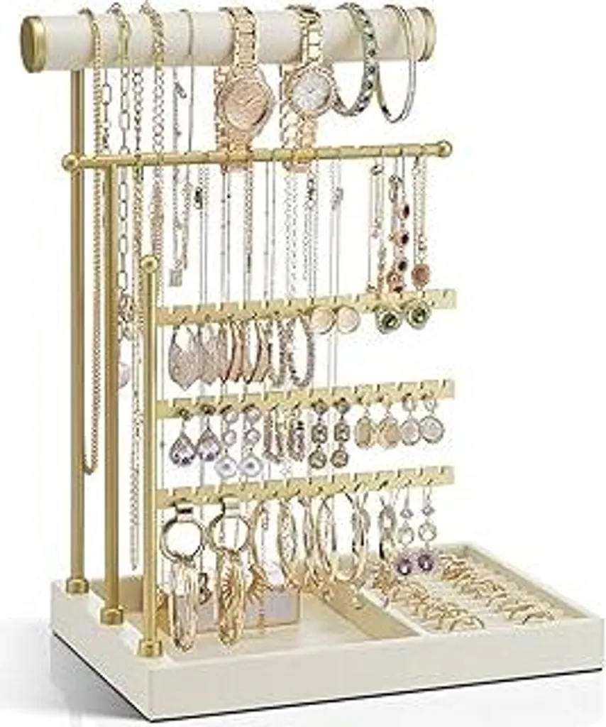 Organizer Gioielli Vlando Beige - Porta Orecchini e Collane Decorativo