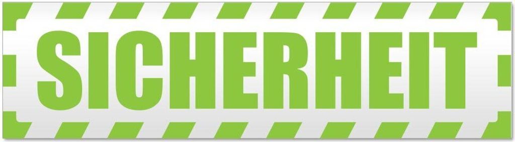 Kiwistar - Autoaufkleber - Lindgrün - 45 x 12 cm - Sicherheit Security gestreift - Hinweis Aufkleber Sticker für Auto, Kfz, Fahrrad, PKW, LKW