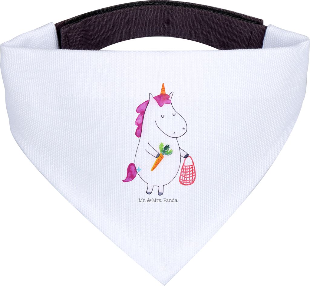 Mr. & Mrs. Panda Hunde-Halstuch Einhorn Gemüse - Weiß - Geschenk, Einhörner, Halstuch, Hunde, Wochenmarkt, Tuch, Hundehalstuch, Unicorn, Biomark...