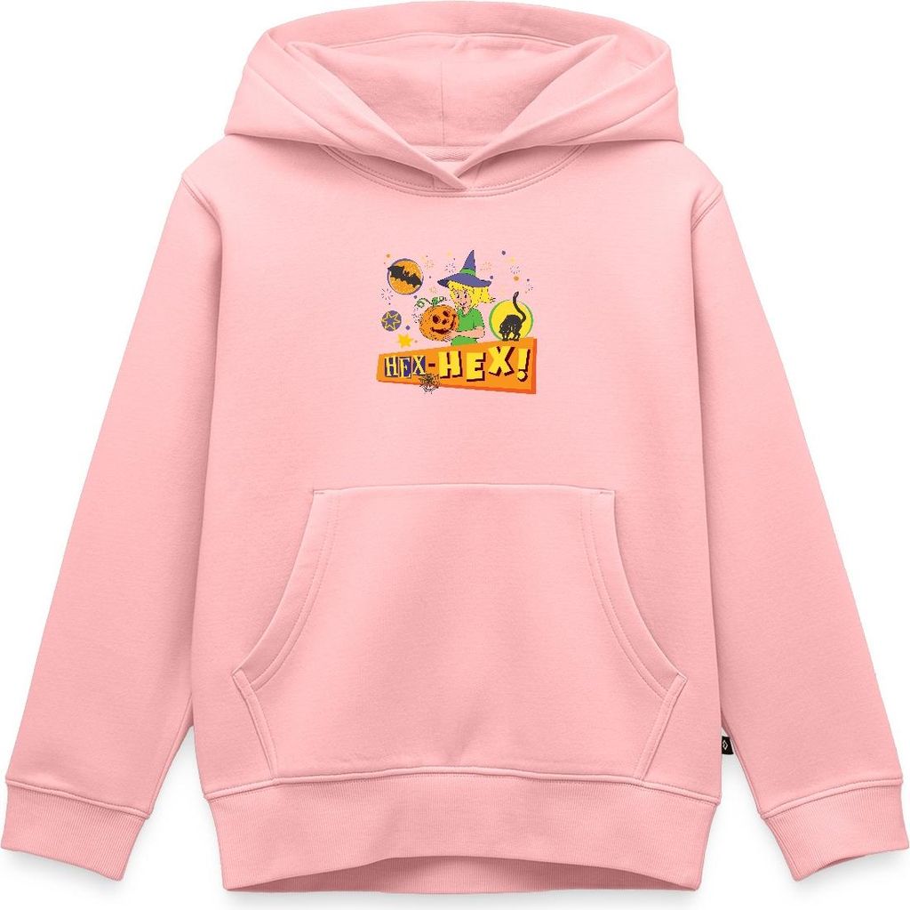 Spreadshirt Bibi Blocksberg Halloween Hex-Hex! Mit Bibi Kinder Premium Hoodie, 98/104 (2 Jahre), Rosa