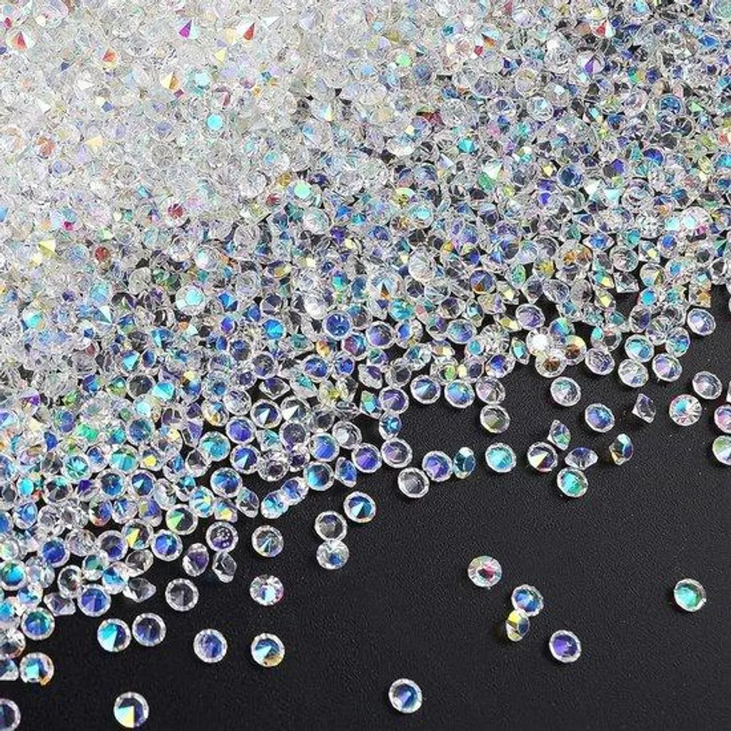 Strass acryliques 4 mm incolores pour décoration de table et vases