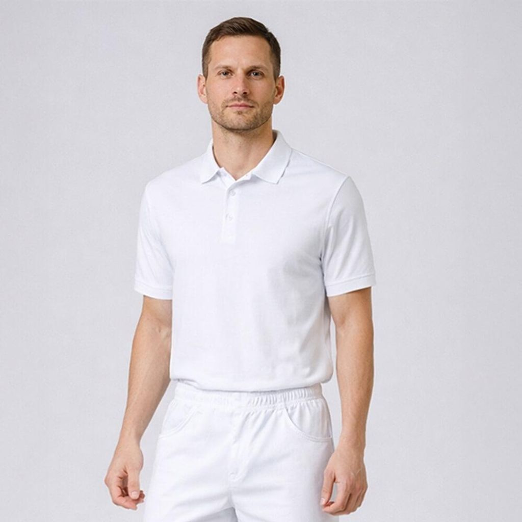 Herren Poloshirt weiß Gr. 5XL : 5XL : weiß : 65% Baumwolle Produktbild 