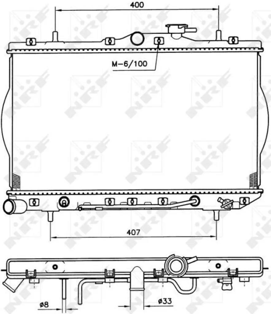 Radiateur de refroidissement eau moteur pour Accent I X-3 NRF