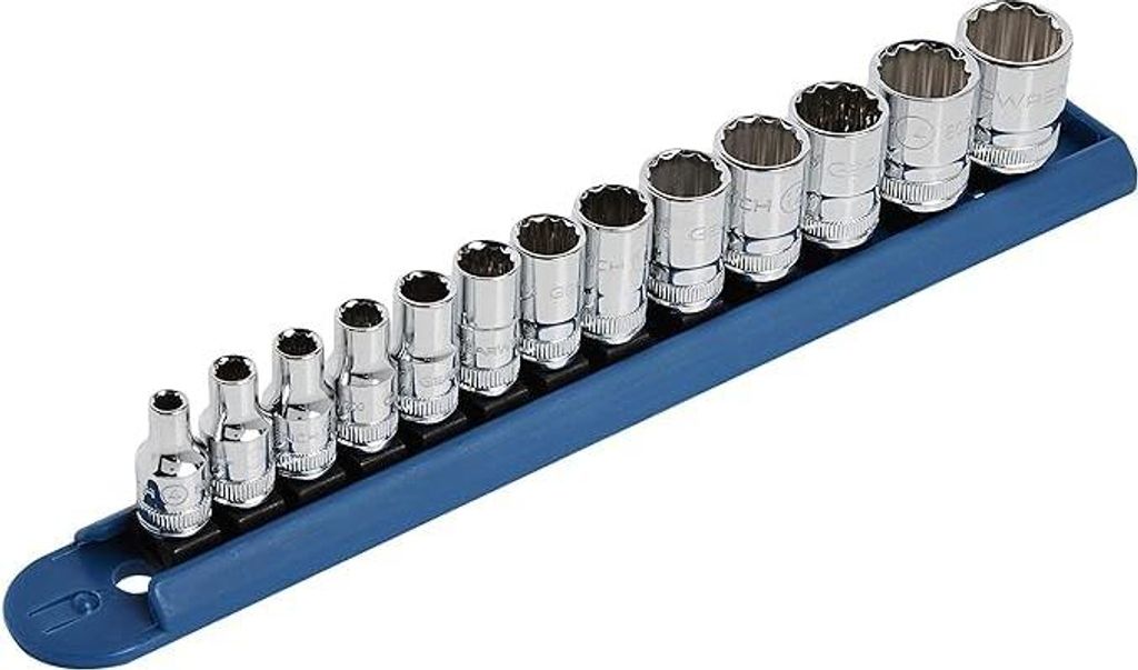 GearWrench 80306 13-Teiliger Standard 12-Punkt-Steckschlüsselsatz mit 1/4-Zoll Antrieb