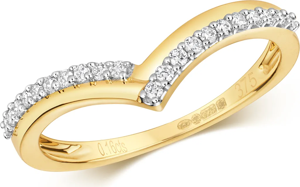 Alliance Diamant Or 9k - Taille Brillant 0,15 ct - Design 49 - TRS319229