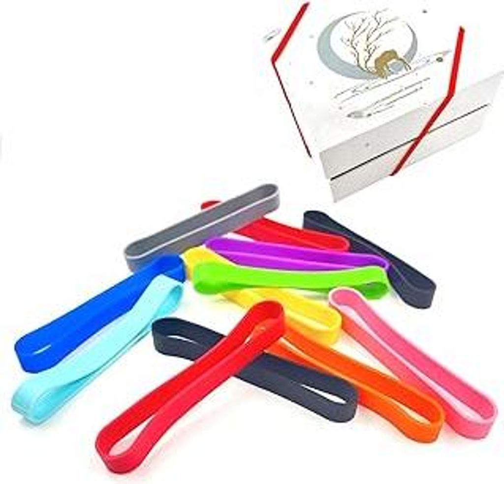 QZKJQDD Gummibänder Breit, 10x0.8cm Gummiringe Dicke, Silikon Gummibänder, Gummiringe breit, Haushaltsgummis Breit, Bunte, Wiederverwendbar, für...