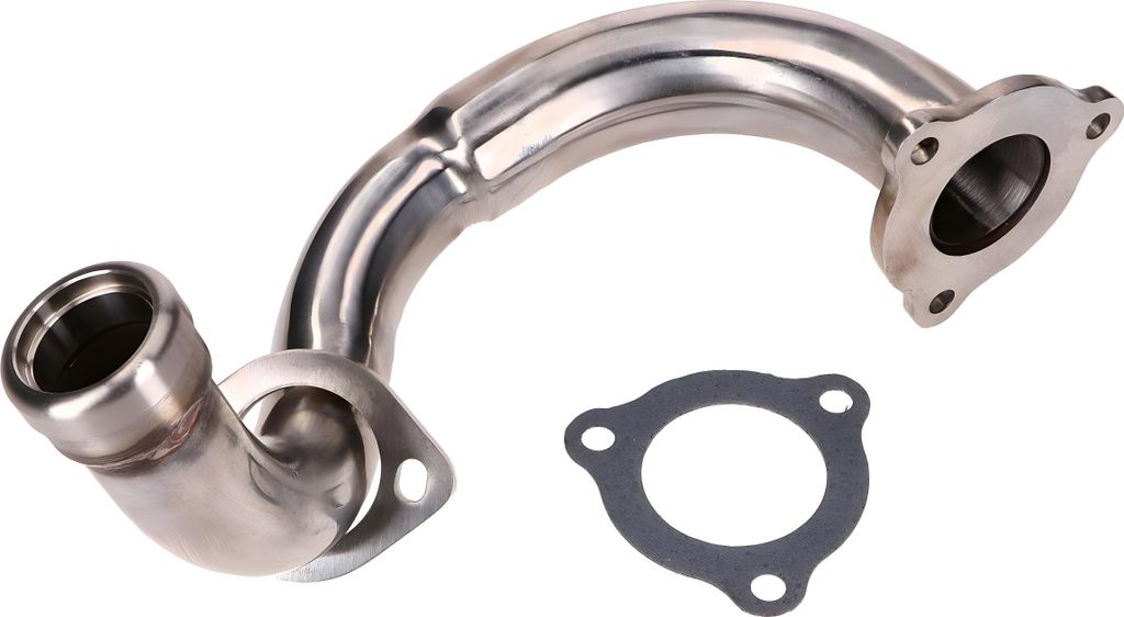 Auspuffkrümmer Edelstahl offen für Aprilia SX, RX, Derbi Senda, DRD, X-Treme, SM, Gilera RCR, SMT