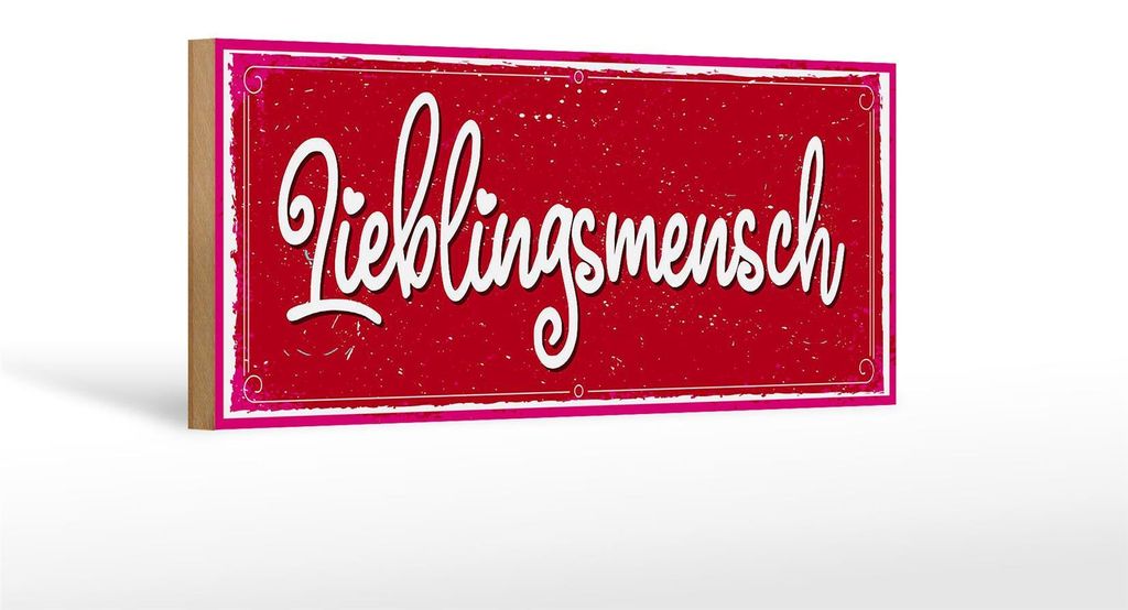 Holzschild Spruch 27x10cm Lieblingsmensch