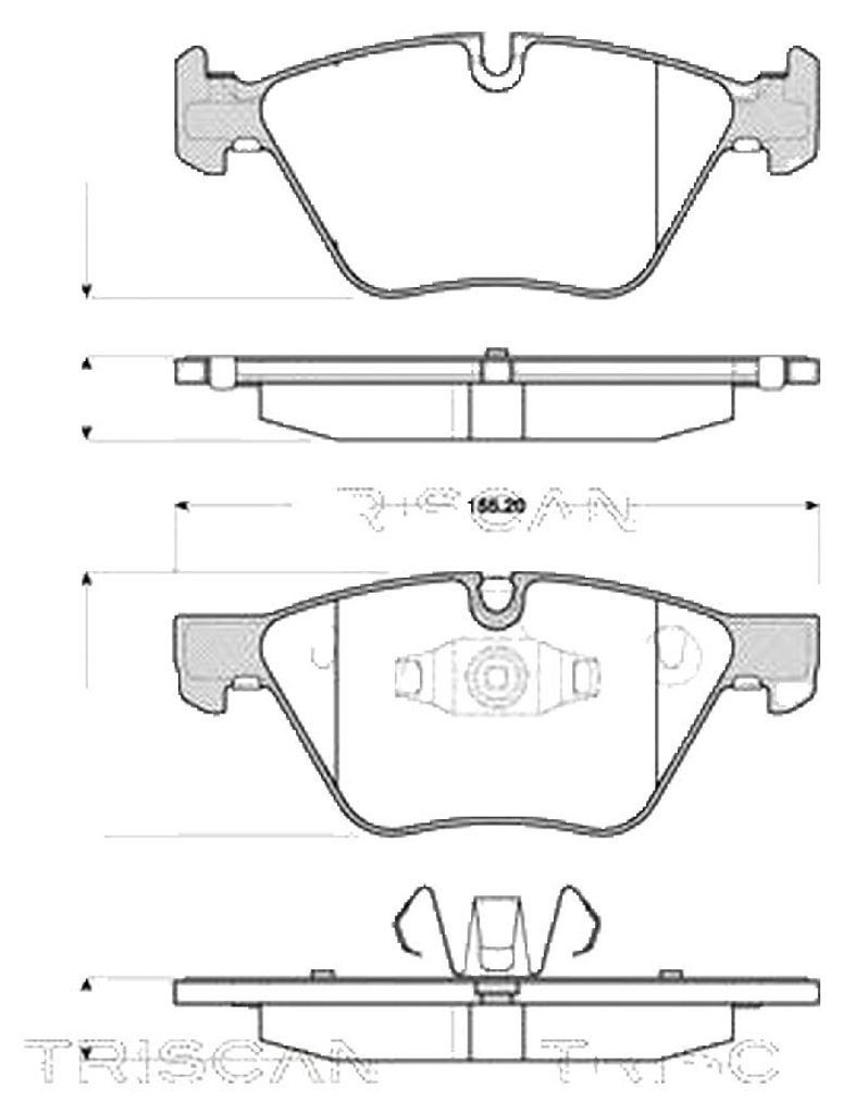 Bremsbelagsatz Scheiben 20 mm TRISCAN IAM-Expertise für u.a. BMW 3er