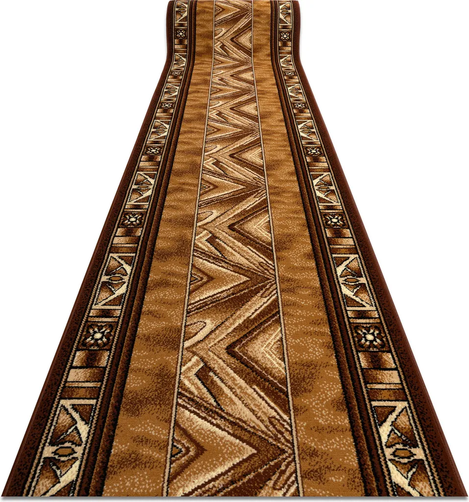 Tapis de couloir BCF OPAL vieux or 70 cm - Grand passage 70x470 marron