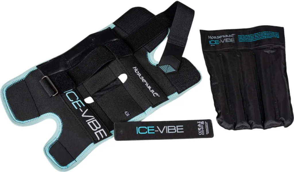 Récupération Articulaire Cheval : Genouillère Ice-Vibe Horseware Noir - 4