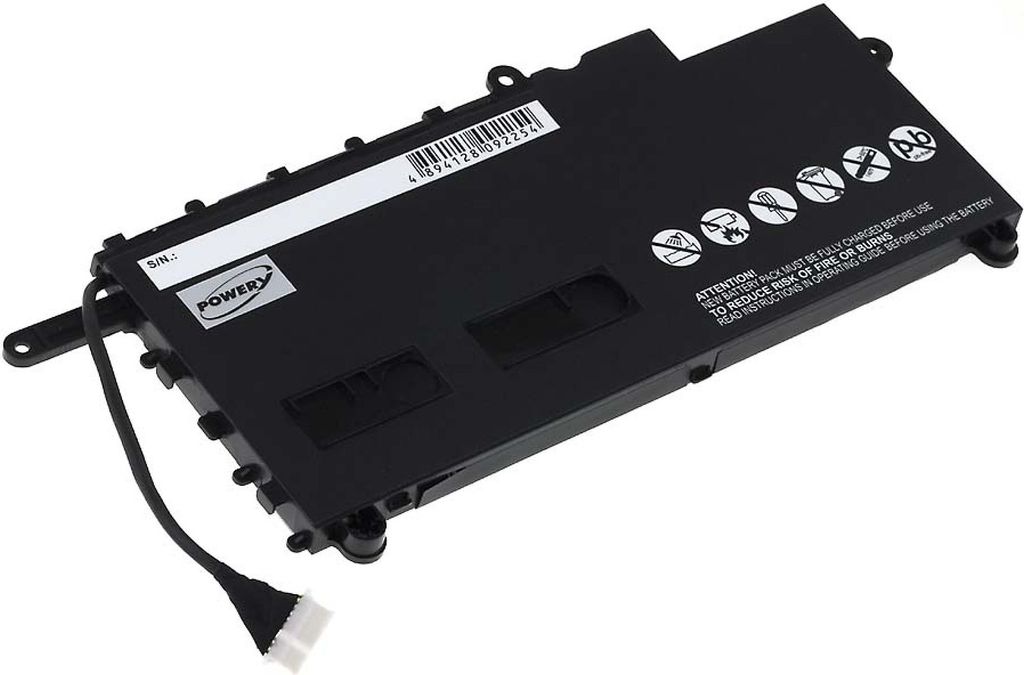 HP Akku 751681-421 Schwarz 7,6V 3800mAh 28,9Wh 200x87x7,5mm