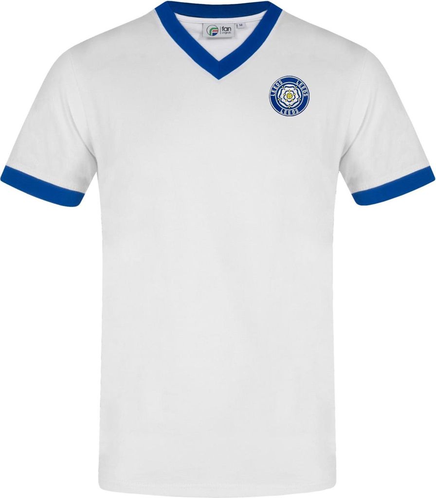 Fan Originals - "Leeds" T-Shirt für Herren, V-Ausschnitt GF1236 (L) (Weiß)