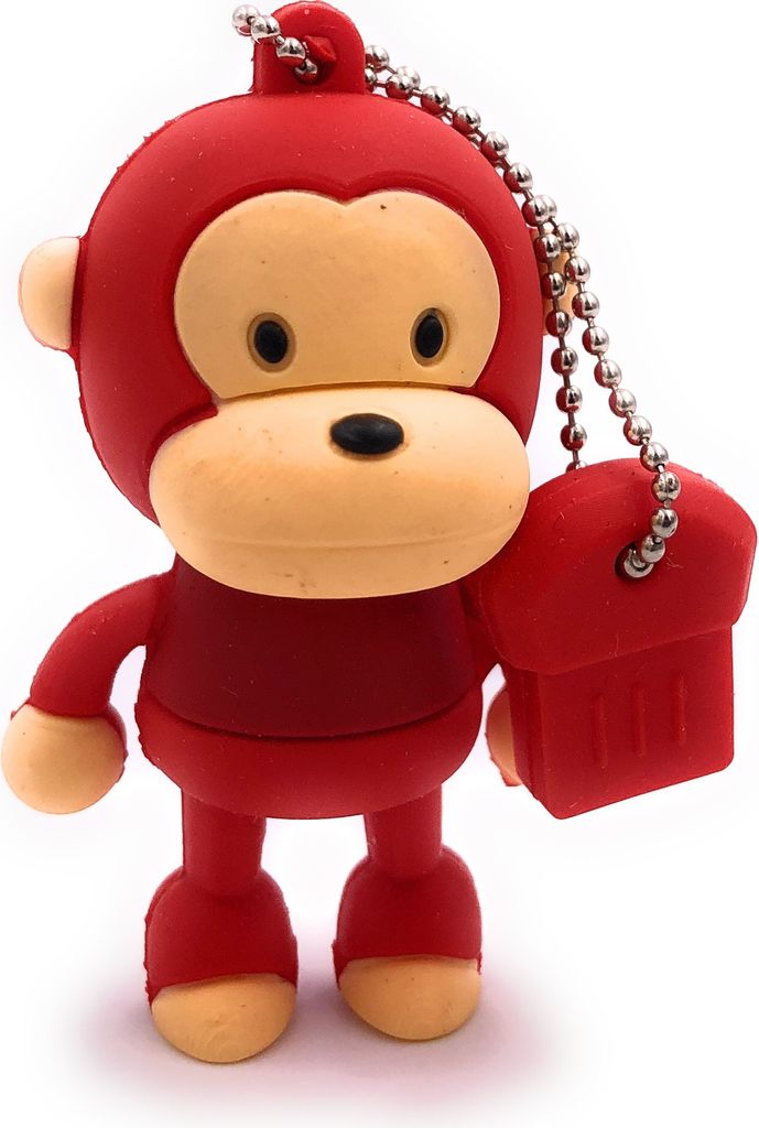 Onlineworld2013 Affe in Rot Monkey Funny USB Stick 64 GB USB 3.0