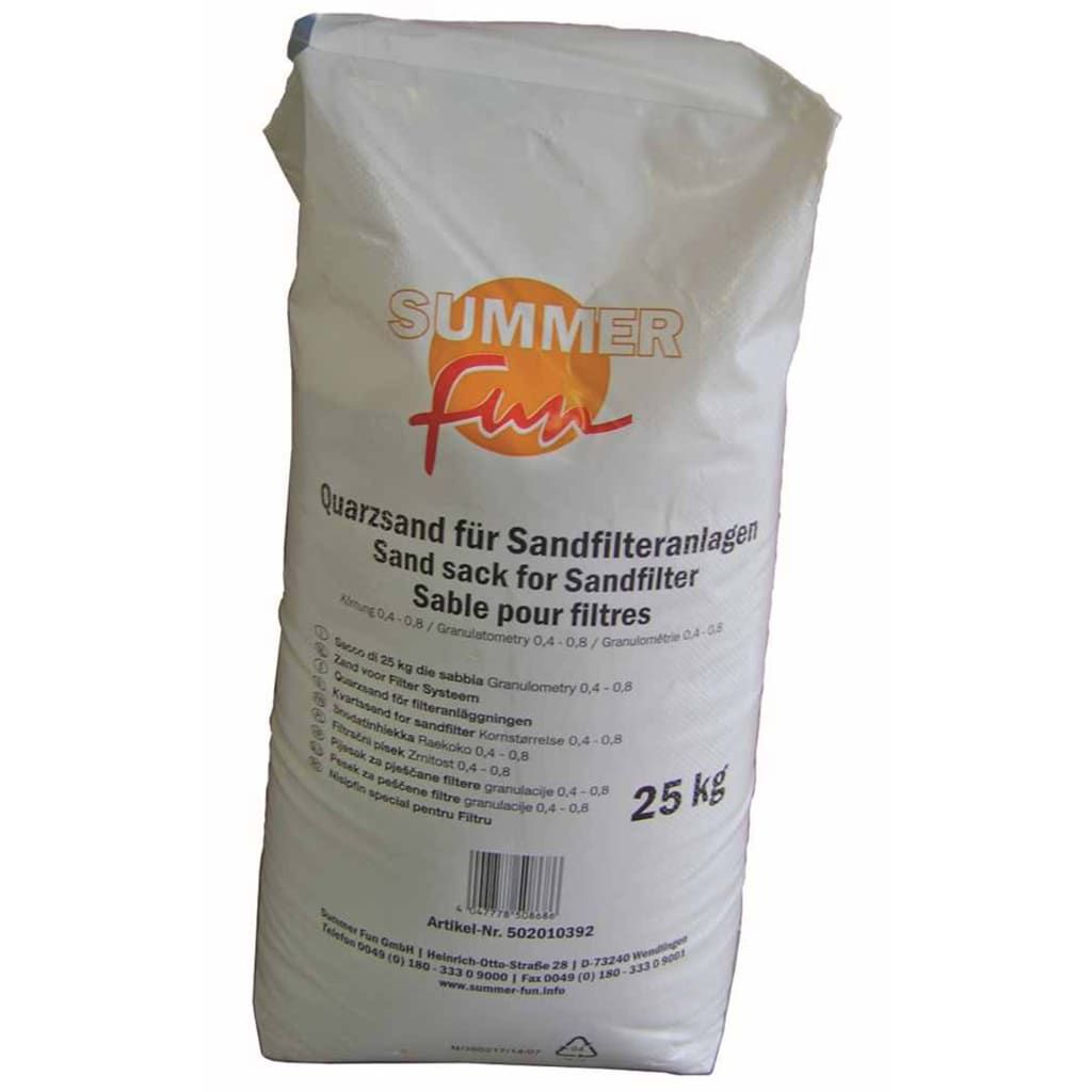 Filtersand 0,7-1,25 mm 25 kgSandfilter Poolfilter Quarzsand Schwimmbad Pool 