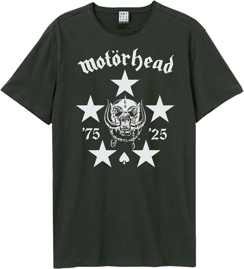 Amplified - "50th" T-Shirt für Herren/Damen Uni, Sternemuster GD3957 (XS) (Holzkohle)