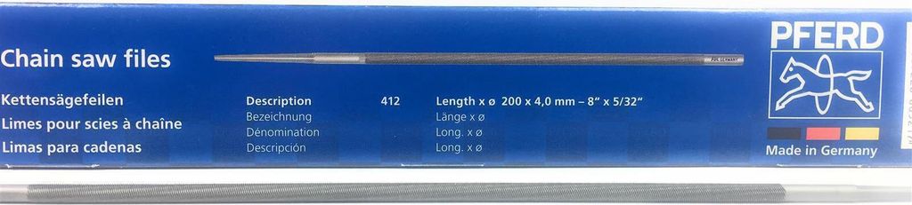 6er Pack Pferd Kettensägefeile Rundfeile 4,8 mm Produktbild 