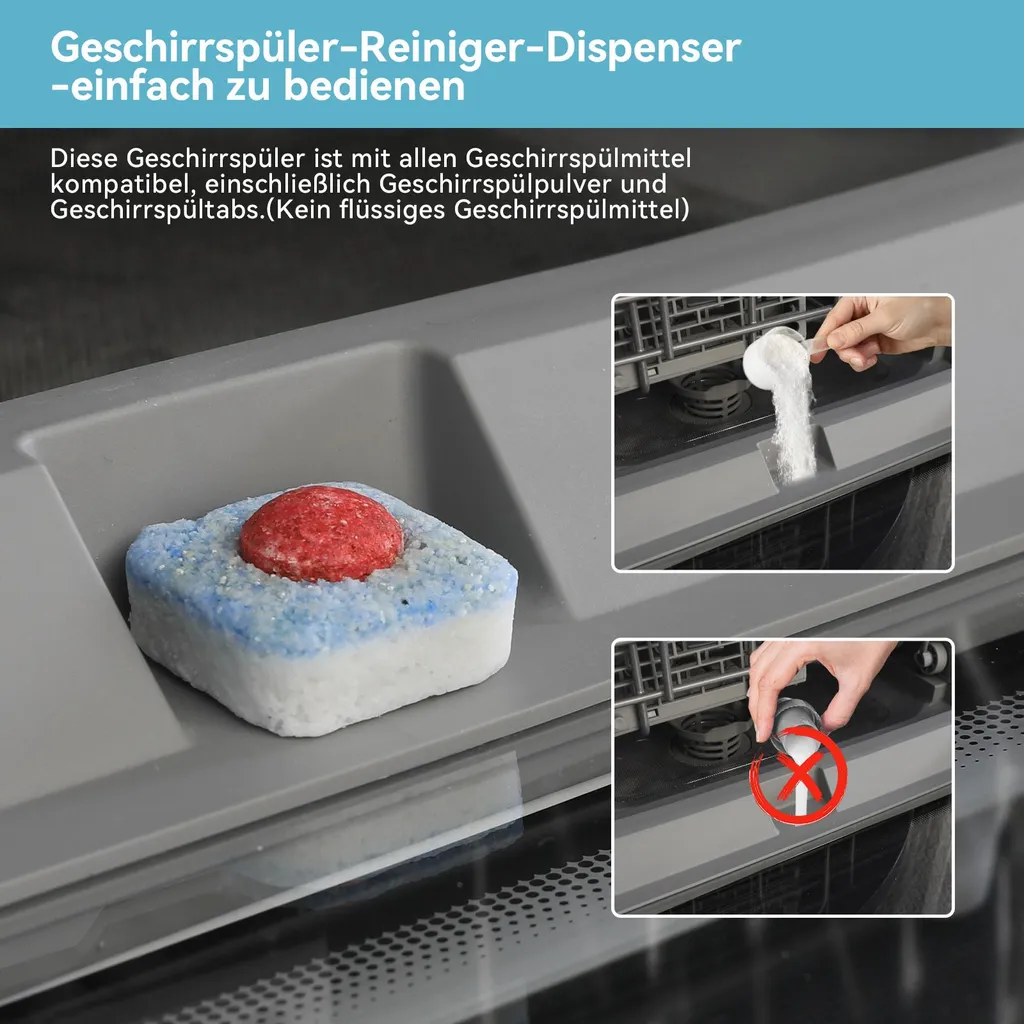 Lave-vaisselle de table compact 45 cm Puluomis avec 6 programmes de lavage