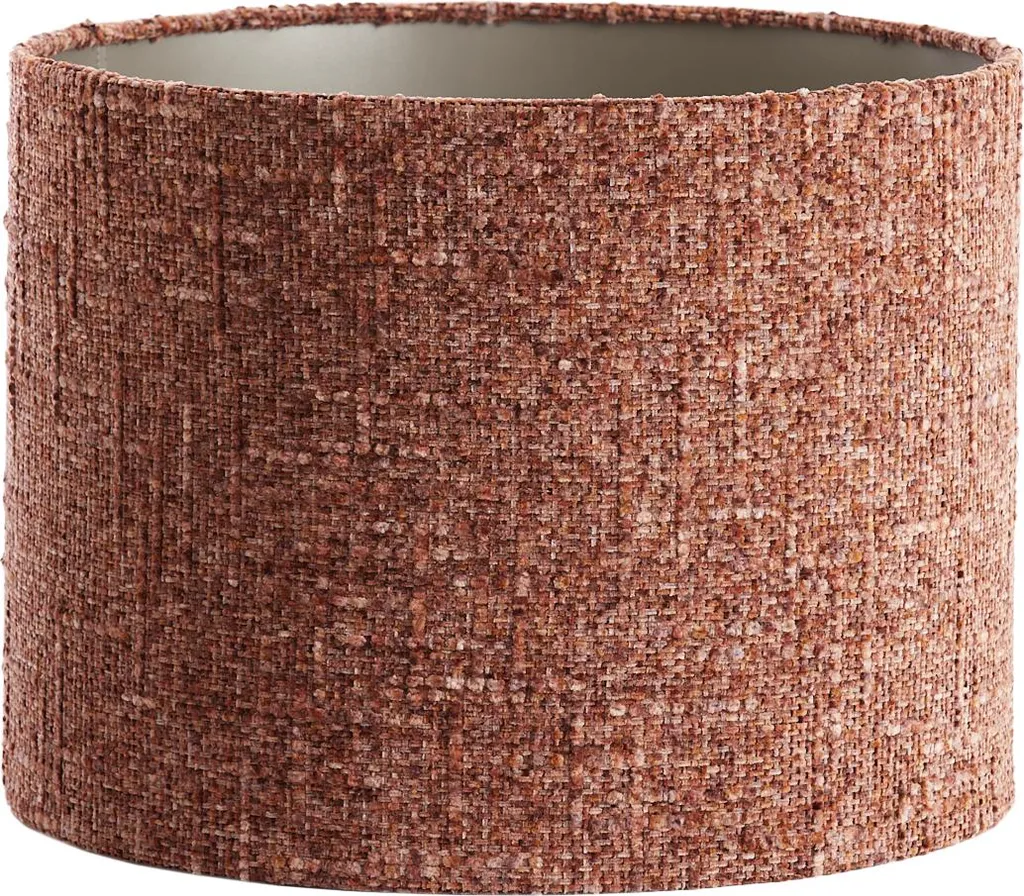 Abat-jour Cylindrique en Tissu Rouge Ø 40cm pour Lampe de Salon E27