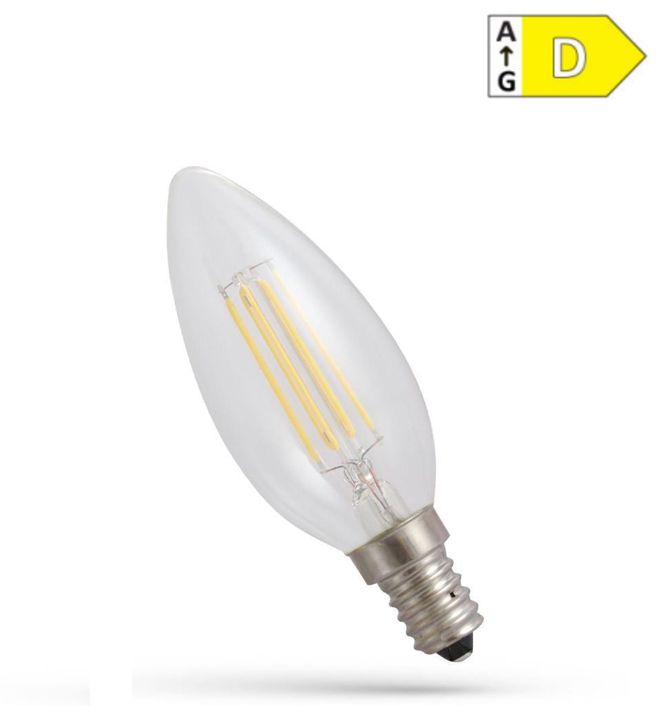 = 60W C35-6W INCANTO E14 LED Filament Kerzen matt 4000K Glühbirne Lampe 