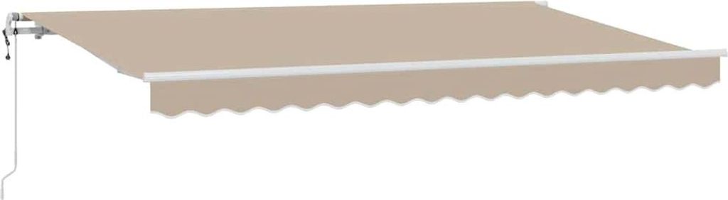 Einziehbare Markise Beige 400 x 200 cm Stoff
