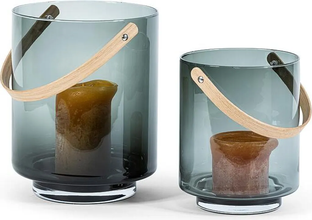 Verre à bougie Hurricane en verre transparent soufflé - Modèle XL 25cm