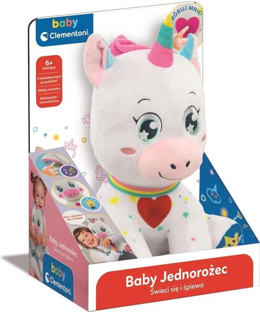 Licorne interactive CLE BABY 50937 - Calme et éveille bébé en un instant