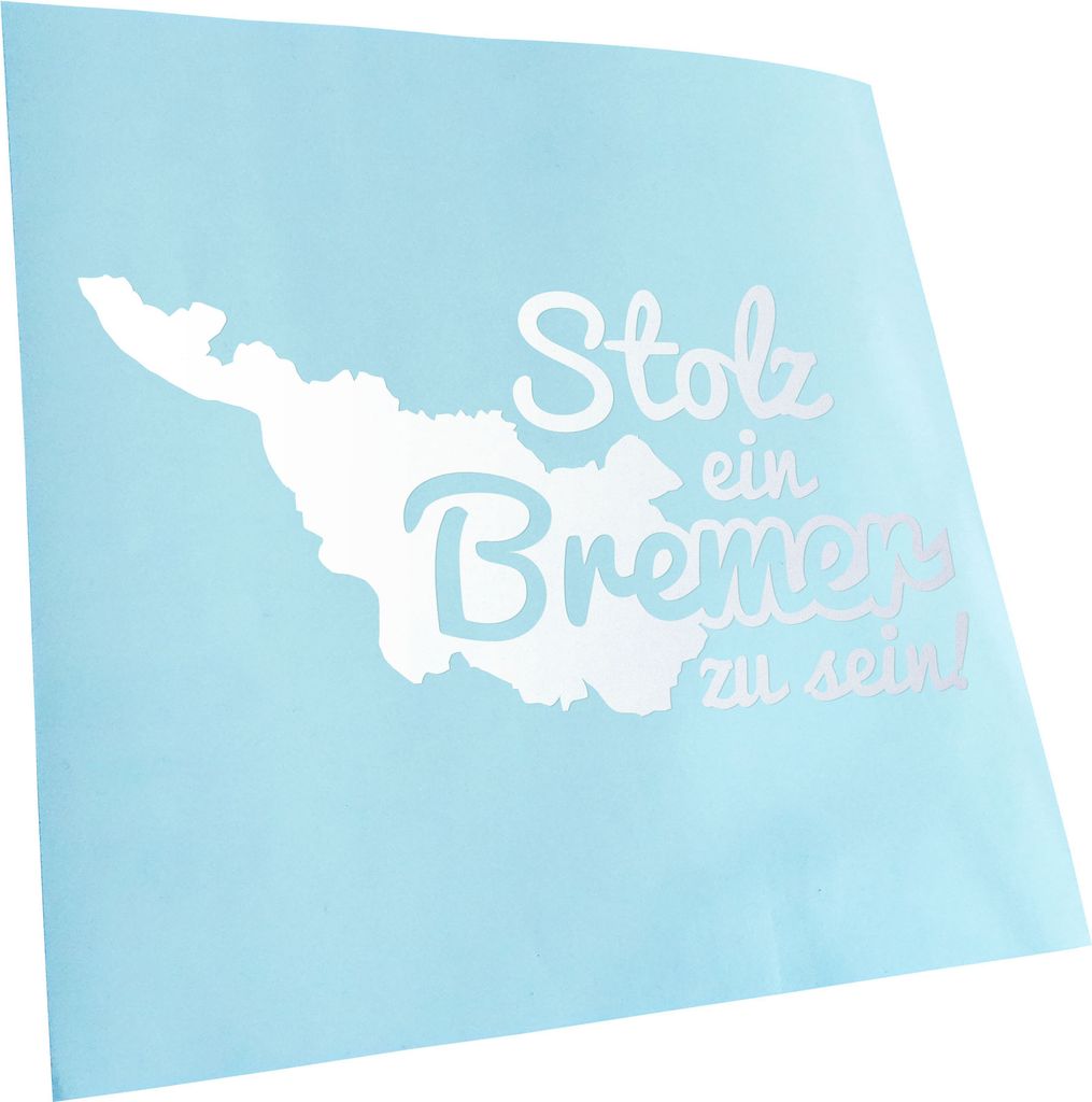 Kiwistar - Autoaufkleber - Bremen Bremer Stolz - Mattweiss - 60x30cm - Aufkleber für Auto, Laptop, Fahrrad, LKW, Motorrad mehrfarbig JDM Decal Racing