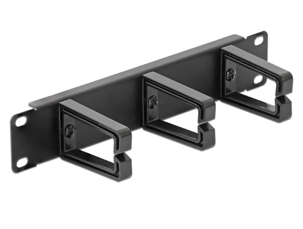 Delock 43342 Panneau de Gestion des Câbles Noir 1U 10 Pouces 254 mm