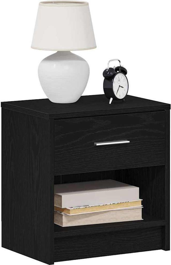 Maison Exclusive - Nachttische 2 Stk. mit Schublade Schwarz 39x28x41 cm