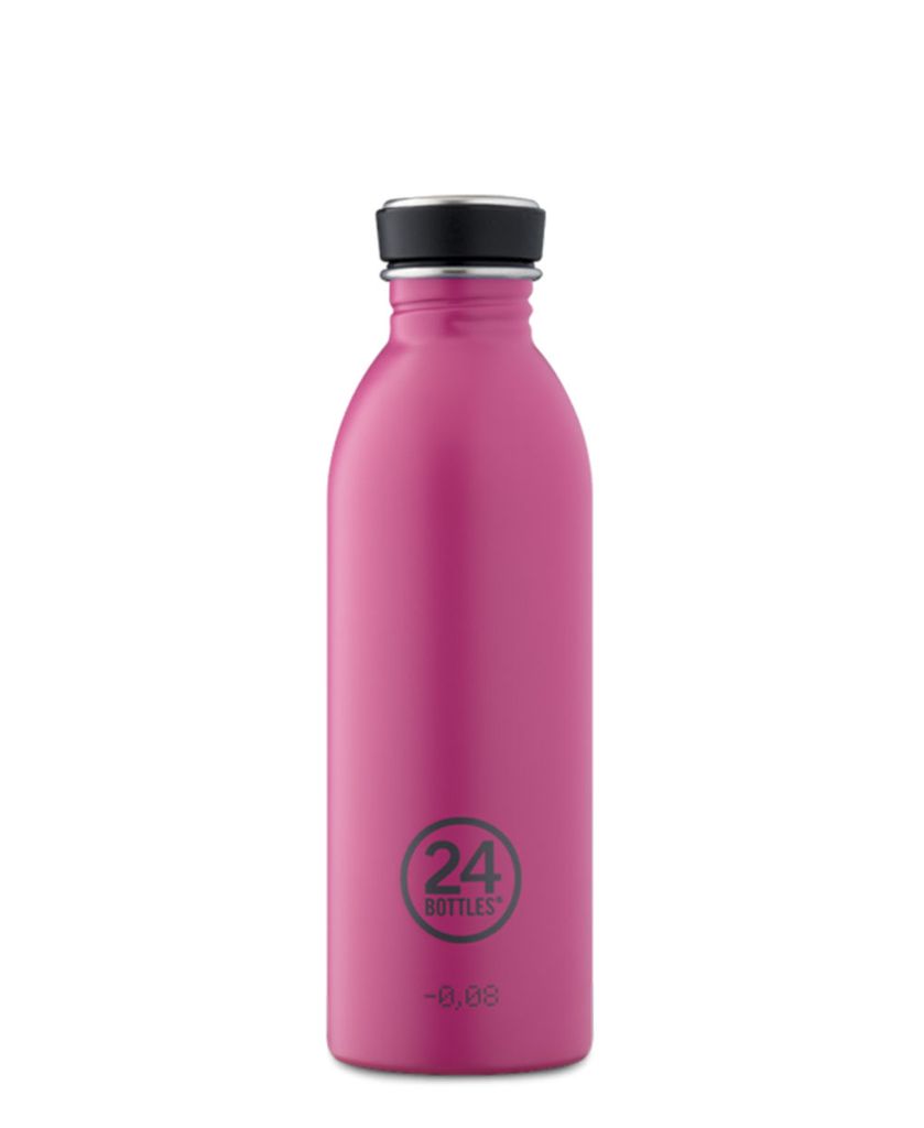 24Bottles Urban Bottle, 500 ml, Tägliche Nutzung, Pink, Edelstahl, Schraubdeckel, Drehen