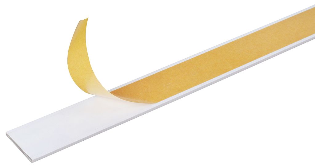 Alberts 433611 Barre plate, autocollante, aluminium, blanc, Image du produit 
