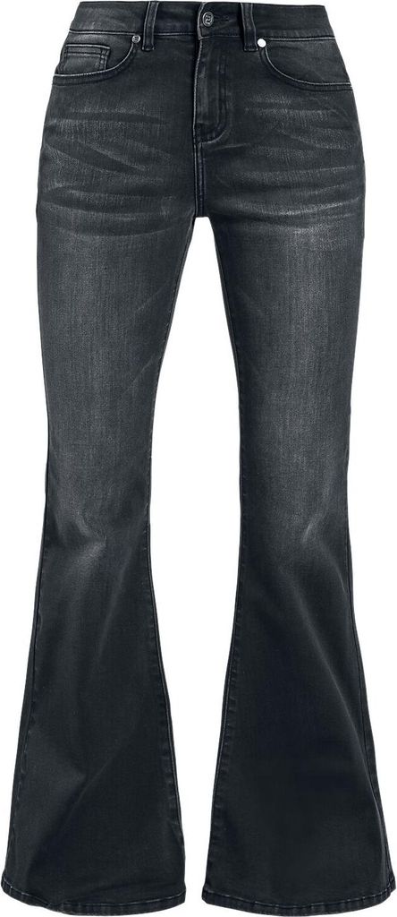 RED by EMP Damen Schwarze Jeans mit leichter Waschung W32L32