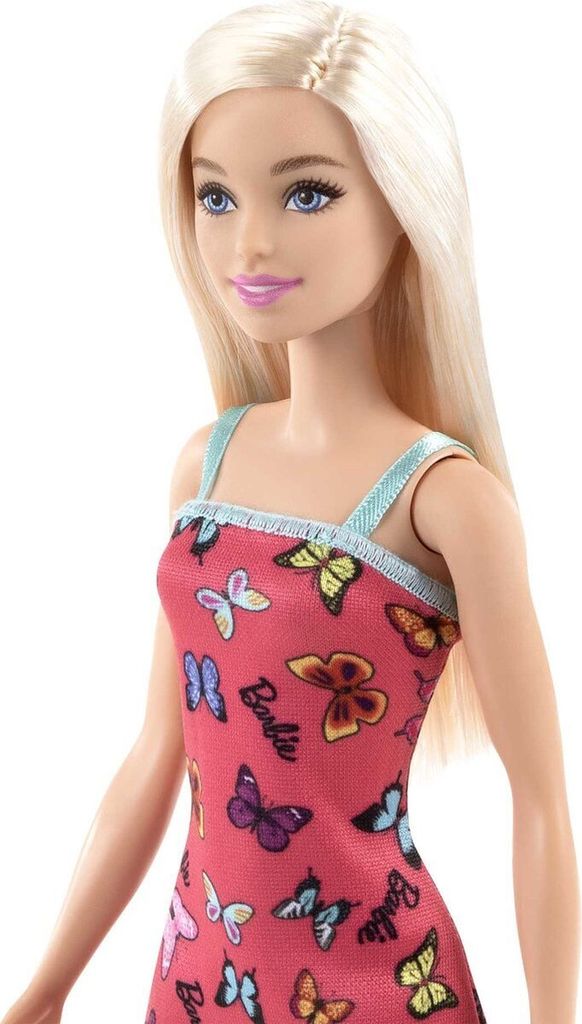 Produktbild von Barbie Fashionistas Puppe GRB53 - Mit Puff-Ärmel Blazer Kleid, Spielzeug Für Kinder Ab 3 Jahren