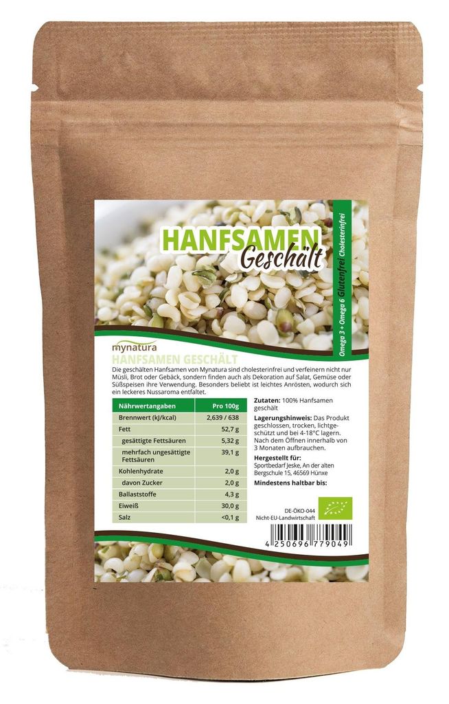 Mynatura Hanfsamen geschält  – Im Beutel ab 1kg - 1 Beutel Produktbild 