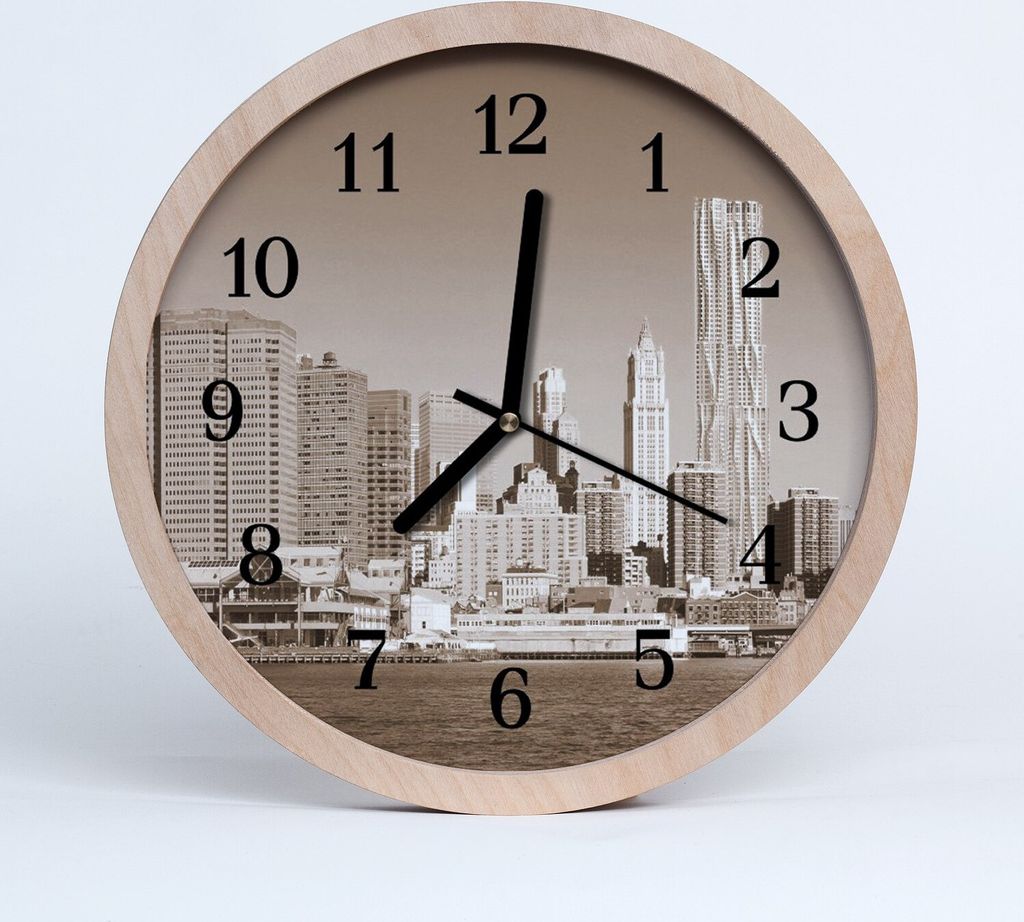 Holzuhr 20fi cm wanduhr - Stadtgebäude Stadt