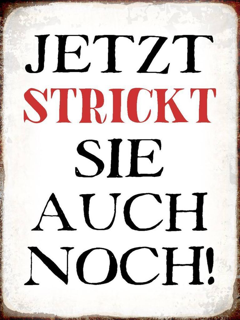 vianmo Holzschild 40x30 cm jetzt strickt sie auch noch
