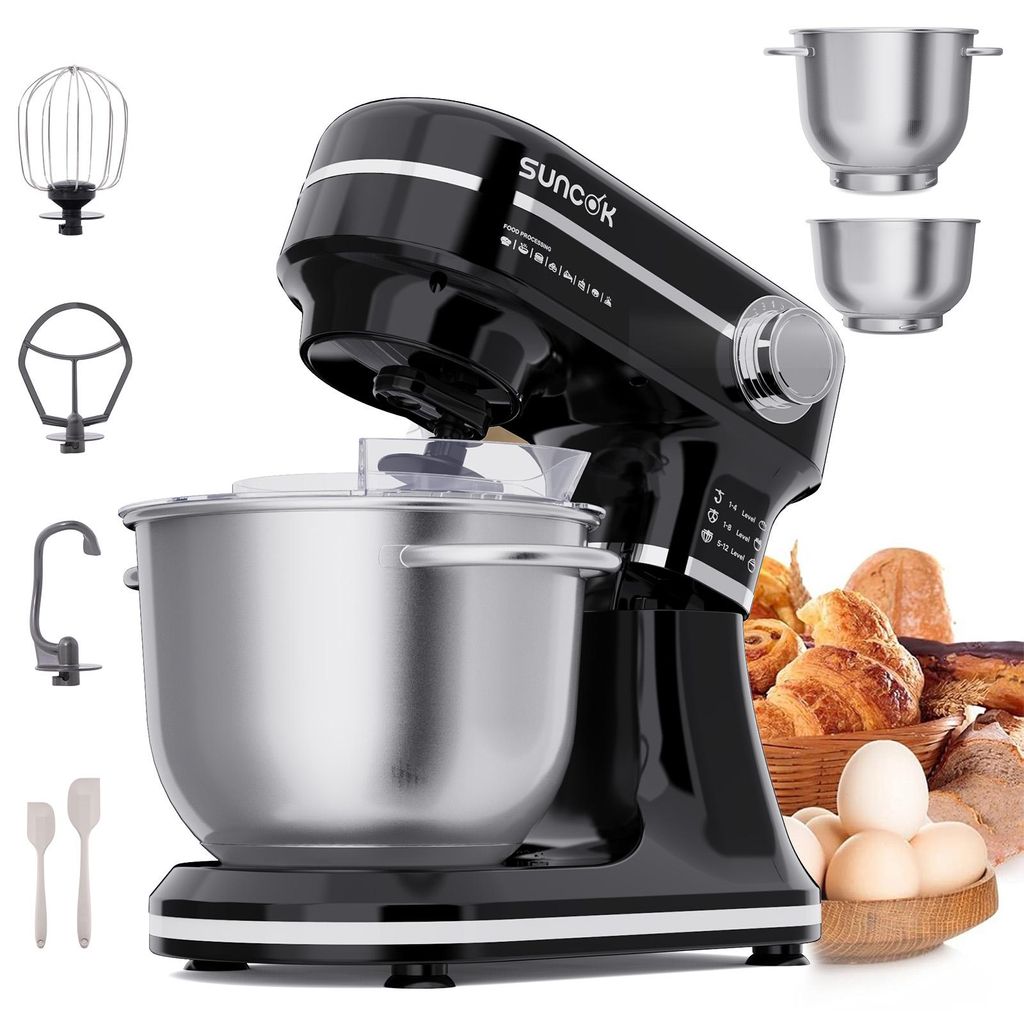 Robot ménager multifonction SUNCOK, 1500 W, 2 bols Image du produit 