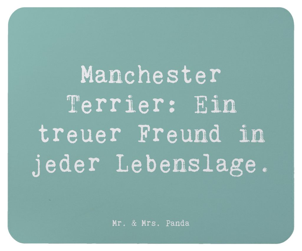 Mr. & Mrs. Panda Mauspad Spruch Manchester Terrier Freundschaft - Meeresbrise - Geschenk, Mouse Pad, Hausbegleiter, Mousepad, Hunderassen, laptop, ...