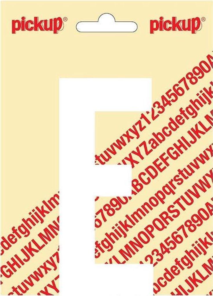 Sticker Nobel Sticker weiß Buchstabe E weiß - Pickup